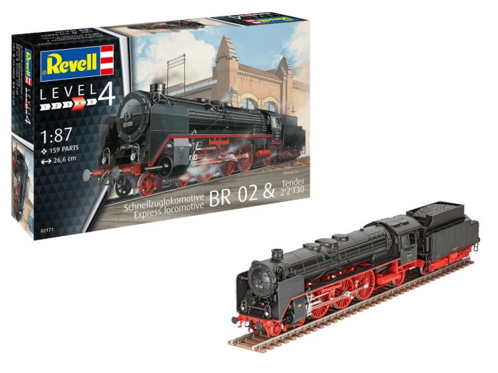 Revell Revell Express Locomotive BR 02 & Tender 2 2 T30 1:87 makett mozdony (02171)