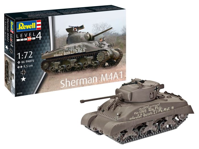 Revell Revell Sherman M4A1 1:72 makett harcjármű (03290)