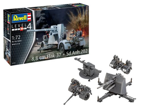 Revell 88 cm Flak 37 + Sd.Anh.202 harcjármű makett 03325