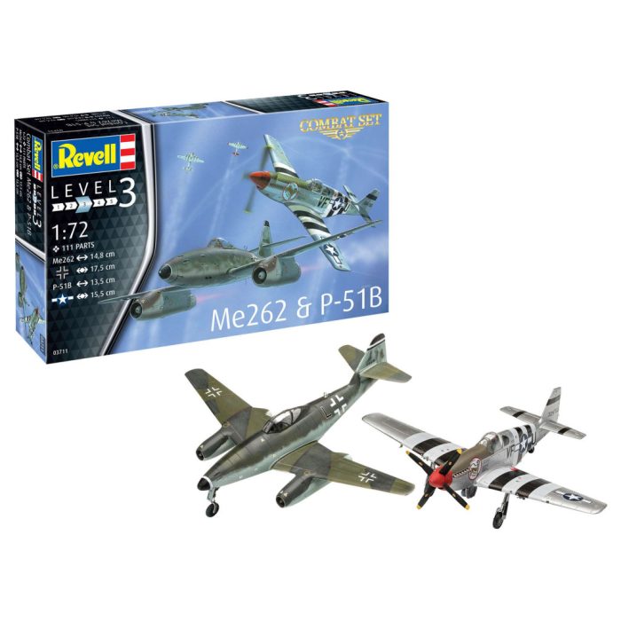 Revell Revell Combat Set Me262 & P-51B 1:72 makett repülő (03711)