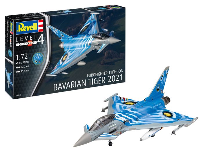 Revell Revell Eurofighter Typhoon Bavarian Tiger 2021 1:72 makett repülő (03818)