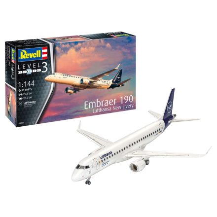 Revell Embraer 190 Lufthansa New Livery 1:144 makett repülő (03883)