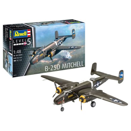 Revell B-25D Mitchell  1:72 makett repülő (04977)