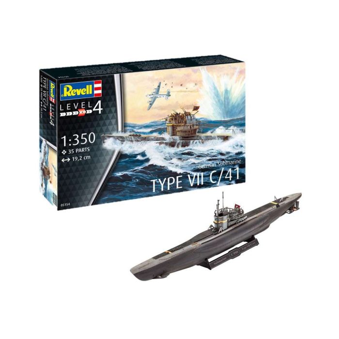 Revell Revell German Submarine Type VII C/41 1:350 makett tengeralattjáró (05154)