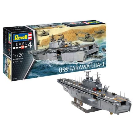Revell Assault Ship USS Tarawa LHA-1 ,  1:720 makett hajó (05170)