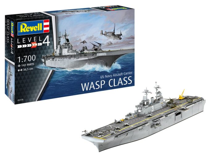 Revell Revell Assault Carrier USS WASP CLASS 1:700 makett hajó (05178)