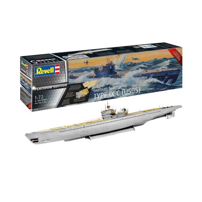 Revell Revell German Submarine Type IX C(U505) Platinum Edition 1:72 (05180)