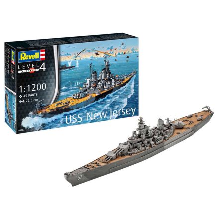 Revell Battleship USS New Jersey 1:1200 makett hajó (5183)