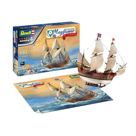 Revell Gift Set Mayflower 400th Anniversary 1:83 makett készlet kiegészítőkkel (05684)