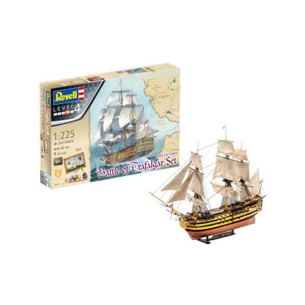 Revell Gift Set Battle of Trafalgar 1:225 makett készlet kiegészítőkkel (05767)