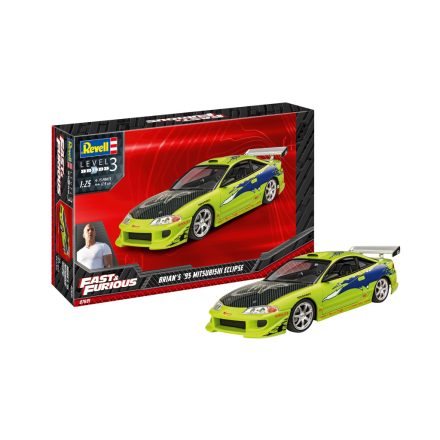 Revell Fast & Furious Brians 1995 Mitsubishi Eclipse 1:25 makett autó (07691)