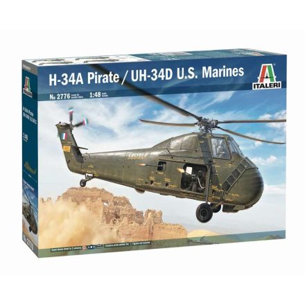 Italeri H-34A Pirate / UH-34D U.S.M.C  1:48 makett helikopter (2776s)