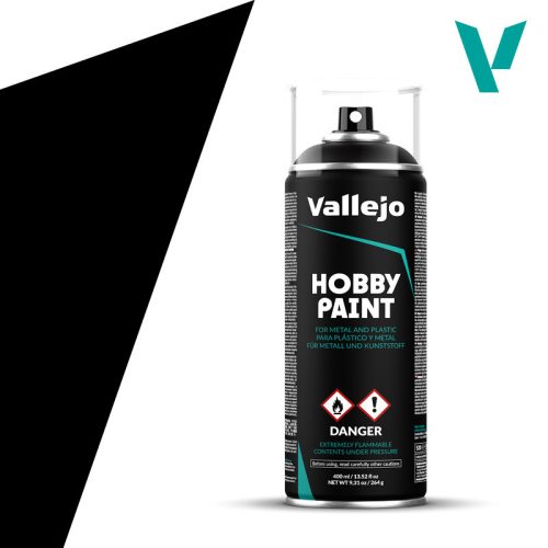 Vallejo Surface Primer alapozó spray fekete 400 ml 28012