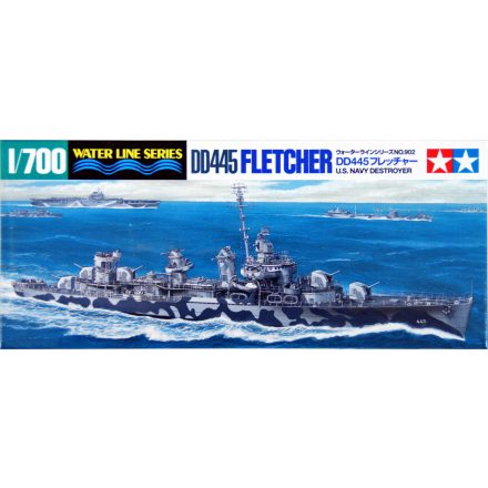 Tamiya US Navy Destroyer DD445 Fletcher  1:700 makett hajó (300031902)