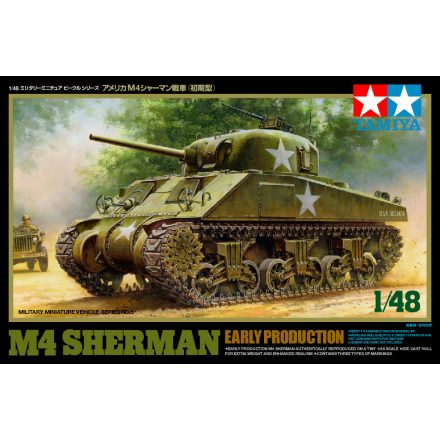 Tamiya US Medium Tank M4 SHERMAN Early Production  1:48 makett harcjármű (300032505)