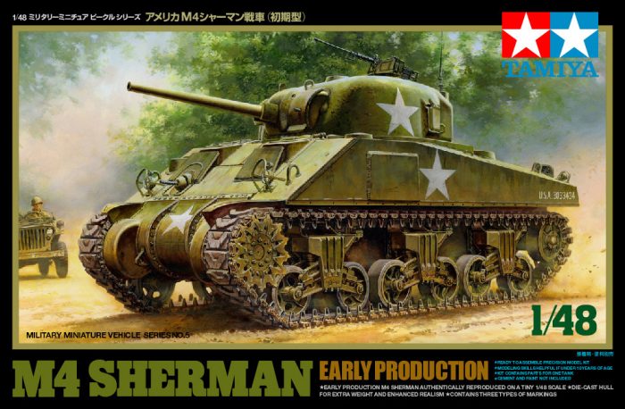 Tamiya Tamiya US Medium Tank M4 SHERMAN Early Production  1:48 makett harcjármű (300032505)