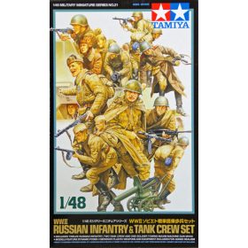   Tamiya Tamiya WWII Russian Infantry & Tank Crew Set  makett figura 1:48 (300032521)