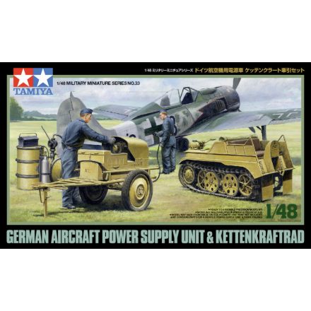 Tamiya German Aircraft Power Supply Unit & Kettenkraftrad  makett figura 1:48 (300032533)