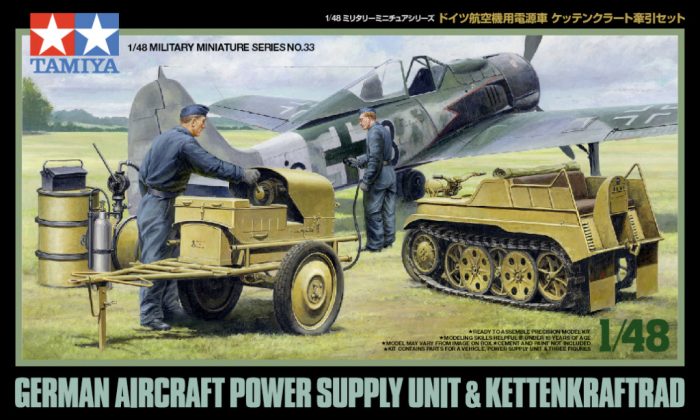 Tamiya Tamiya German Aircraft Power Supply Unit & Kettenkraftrad  makett figura 1:48 (300032533)