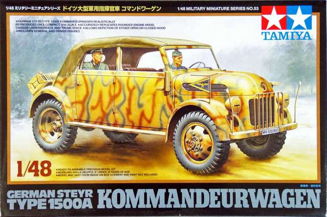 Tamiya Tamiya Steyr 1500A KOMMNDEUR-WAGEN  1:48 makett autó (300032553)