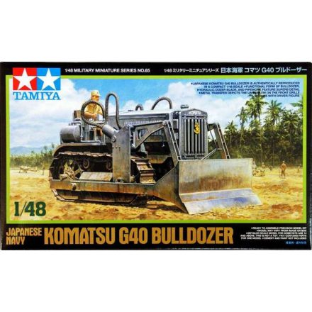 Tamiya Japanese Navy Komatsu G40 Bulldozer  1:48 makett harcjármű (300032565)