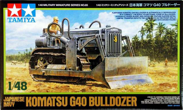 Tamiya Tamiya Japanese Navy Komatsu G40 Bulldozer  1:48 makett harcjármű (300032565)