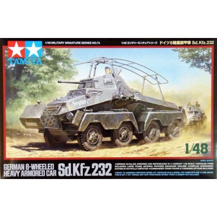 Tamiya German 8-Wheeled Heavy Armored Car Sd.Kfz.232  1:48 makett harcjármű (300032574)
