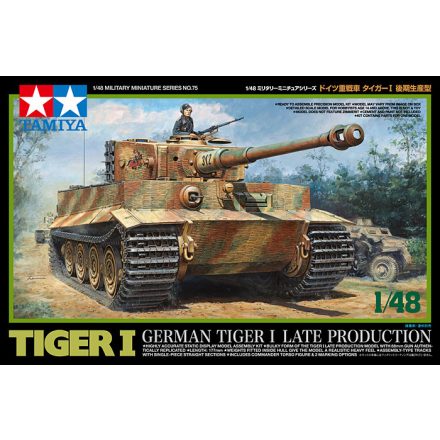 Tamiya Tiger I Late Production  1:48 makett harcjármű (300032575)