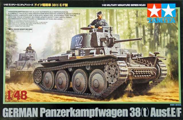 Tamiya Tamiya Panzerkampfwagen 38(t) Ausf.E/F  1:48 makett harcjármű (300032583)