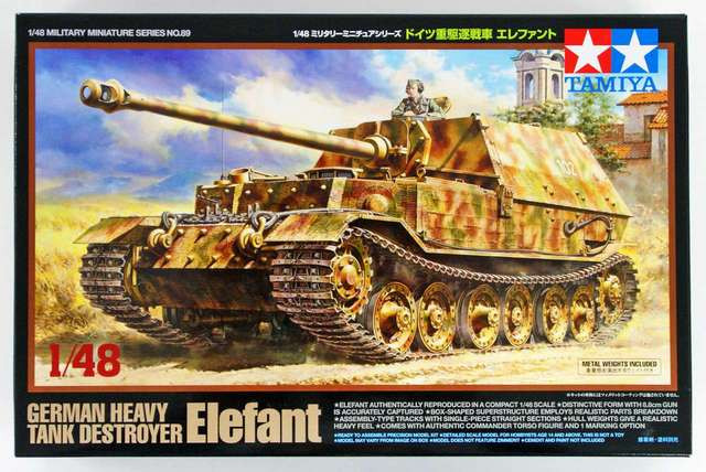 Tamiya Tamiya German Heavy Tank Destroyer Elefant  1:48 makett harcjármű (300032589)