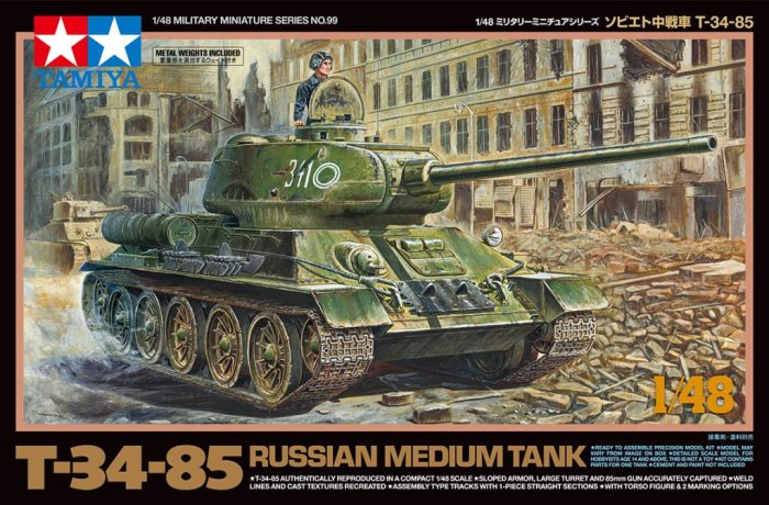 Tamiya Tamiya Russian Medium Tank T34-85  1:48 makett harcjármű (300032599)