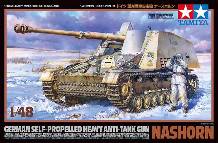 Tamiya Tamiya German Self-Propelled Heavy Anti-Tank Gun Nashorn  1:48 makett harcjármű (300032600)