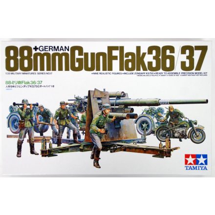 Tamiya German 88mm Gun Flak 36/37  makett figura 1:35 (300035017)