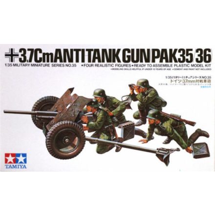 Tamiya German 37mm Anti-Tank Gun  makett figura 1:35 (300035035)