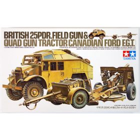   Tamiya Tamiya British 25 Pndr. Field Gun & Quad Gun Tractor  1:35 makett harcjármű (300035044)