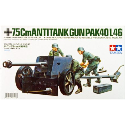 Tamiya German 75mm Anti Tank Gun makett figura 1:35 (300035047)