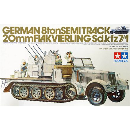Tamiya German 8ton Semi Track 20mm Flakvierling Sd.kfz.7/1  1:35 makett harcjármű (300035050)