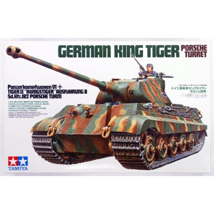 Tamiya King Tiger Tank Porsche Turret  1:35 makett harcjármű (300035169)