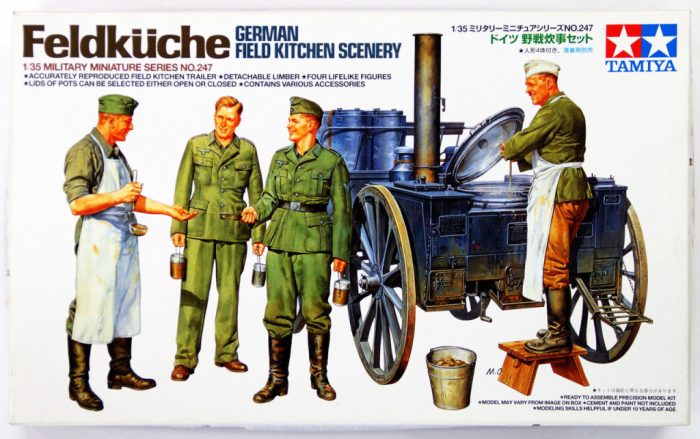 Tamiya Tamiya German Field Kitchen Scenery  makett figura 1:35 (300035247)