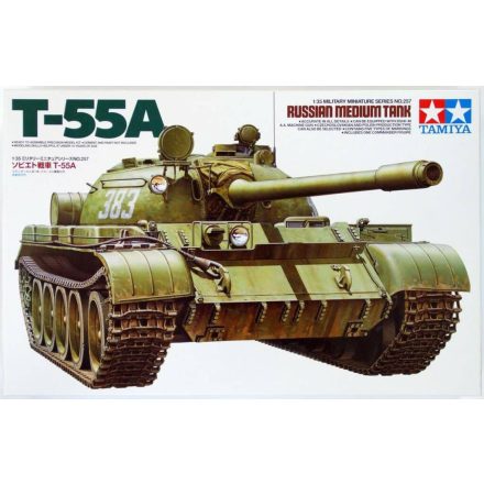 Tamiya Russian Medium Tank T-55A  1:35 makett harcjármű (300035257)