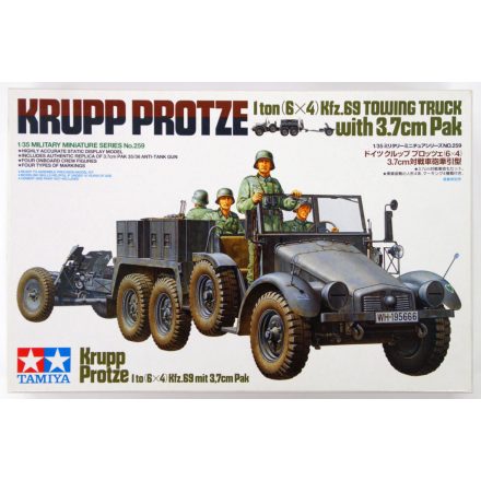 Tamiya Krupp Protze Towing Truck with 37mm Pak  1:35 makett harcjármű (300035259)