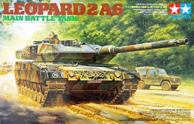 Tamiya Tamiya Leopard 2A6 Main Battle Tank  1:35 makett harcjármű (300035271)