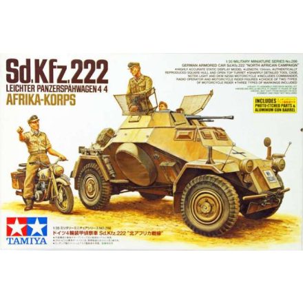 Tamiya Armored Car Sd.Kfz.222 North African Campaign  1:35 makett harcjármű (300035286)