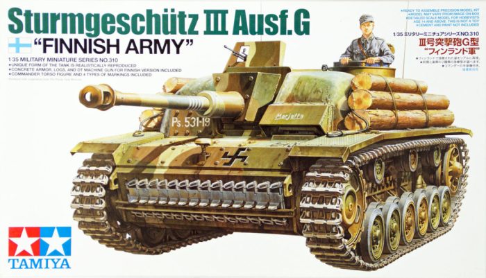 Tamiya Tamiya Sturmgeschutz III Ausf.G Finnish Army  1:35 makett harcjármű (300035310)