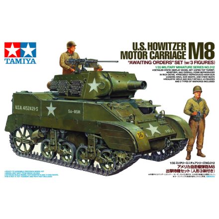 Tamiya US Howitzer Motor Carriage M8 Awaiting Orders Set  1:35 makett harcjármű (300035312)