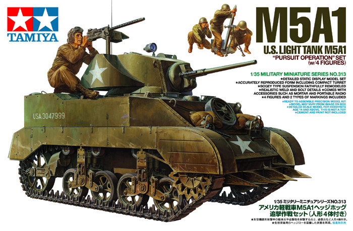 Tamiya Tamiya US Light Tank M5A1 Pursuit Operation Set  1:35 makett harcjármű (300035313)