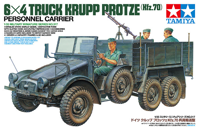 Tamiya Tamiya German 6x4 Truck Krupp Protze 1:35 makett harcjármű (300035317)