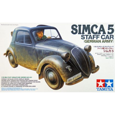 Tamiya German Army SIMCA 5 Staff Car  1:35 makett harcjármű (300035321)