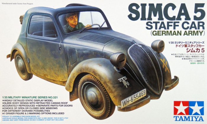 Tamiya Tamiya German Army SIMCA 5 Staff Car  1:35 makett harcjármű (300035321)