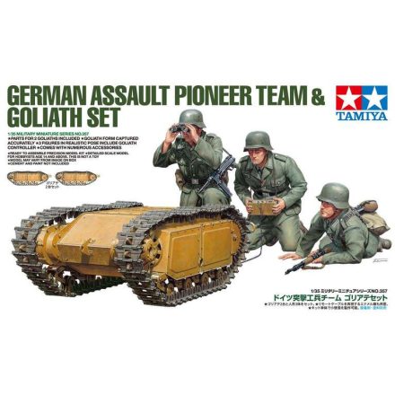 Tamiya German Assault Pioneer Team & Goliath Set  1:35 makett harcjármű (300035357)